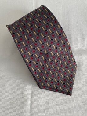Vintage Colours by Alexander Julian Geometric Pattern Silk Tie